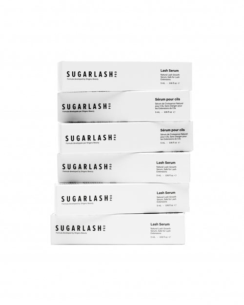 image of boxes stacked of eyelash serum