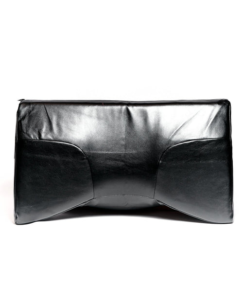 Ergonomic Lash Extensions Pillow with a Faux Leather Cover.