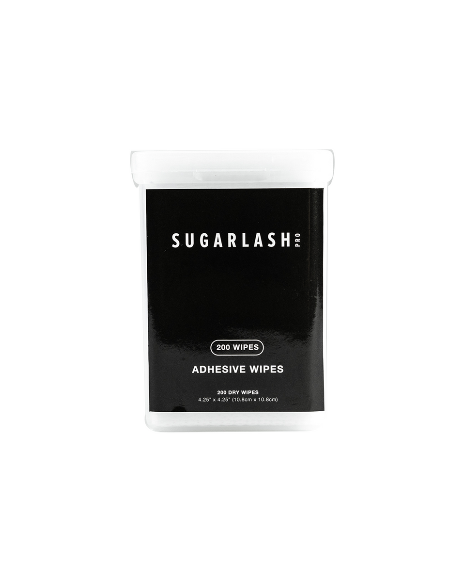 Adhesive wipes for lash extensions
